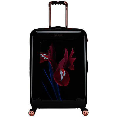 Ted Baker Sierra Stencilled Stem 4-Wheel 69.5cm Suitcase, Black Ted Baker Sierra Stencilled Stem 4-Wheel 69.5cm Suitcase, Black